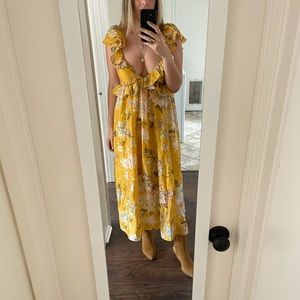 Yellow Floral Dress